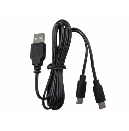 Latauskaapeli USB-A:sta 2x USB-C-liittimeen